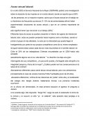 Derecho del trabajo Acoso sexual laboral.