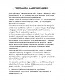 PERSONALISTAS Y ANTIPERSONALISTAS
