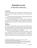 En este ensayo abordaré el tema de la eutanasia. La eutanasia es el “acto de acabar con la vida de otra persona, a petición suya, con el fin de minimizar su sufrimiento”