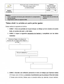 Ejemplo de Evaluación LA MARISCADORA. Página 1