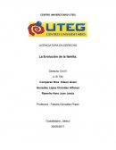 La evolucion de la familia LICENCIATURA EN DERECHO