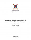 Como se da la Malversación de fondos en Providencia: un problema de transparencia