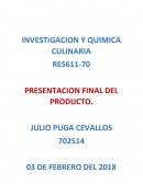 Ejemplo de la Presentación final producto terminado