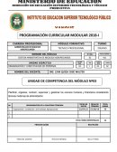 DIRECCIÓN DE EDUCACIÓN SUPERIOR TECNOLÓGICA Y TÉCNICO PRODUCTIVA