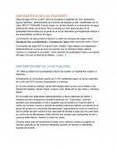 CualeHstoria de semana santa de San Bartolomé, Aguas Calientes