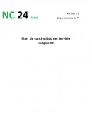 Plan de continuidad del servicio