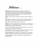 Desarrollo de un producto - Délicieux S.A de C.V.