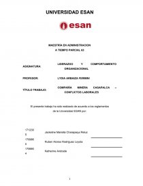 COMPAÑÍA MINERA CASAPALCA – CONFLICTOS LABORALES. Página 1