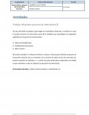 Trabajo: Mi primer proyecto de innovación (I)