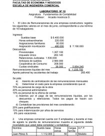 LABORATORIO Nº 10 Asignatura: Fundamentos de Contabilidad. Página 1