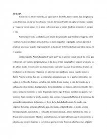Cuento filosófico Aurora. Página 1