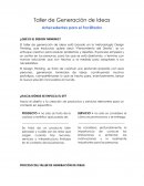 Taller de Generación de Ideas Antecedentes para el Facilitador