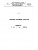 Justificación Propuesta de investigación