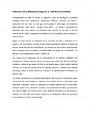 Influencia de la Mitología Griega en la Literatura Occidental