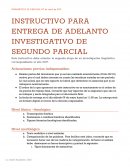 INSTRUCTIVO PARA ENTREGA DE ADELANTO INVESTIGATIVO DE SEGUNDO PARCIAL