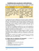 NORMAS DE CALIDAD Y EFICIENCIA