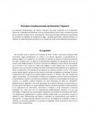 Principios Constitucionales del Derecho Tributario