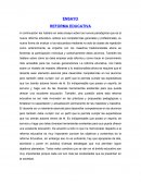 ENSAYO REFORMA EDUCATIVA