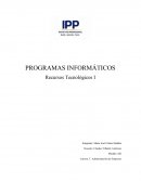 PROGRAMAS INFORMÁTICOS Recursos Tecnológicos I