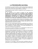 LA PROVEEDURÍA NACIONAL