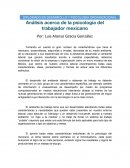 Análisis acerca de la psicología del trabajador mexicano