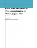 Reforma en materia de Telecomunicaciones Economía I (Microeconomía)