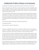 Calidad del Tráfico Urbano en Venezuela