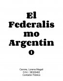 Monografía Derecho Constitucional. El Federalismo Argentino