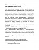 Cuales son la s Reflexiones sobre la ética de la experimentación clínica