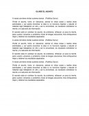 HISTORIA A veces conviene olvidar quienes somos.