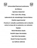 Estudio cuantitativo de la relación entre la masa de la sustancia y su volumen
