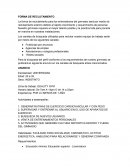FORMA DE RECLUTAMIENTO