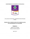 Análisis sobre el maltrato animal como problema social y una concientización en la comunidad