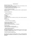 PRESUPUESTOS DE VENTAS VARIACION PORCENTUAL PROMEDIO