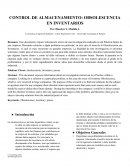CONTROL DE ALMACENAMIENTO: OBSOLESCENCIA EN INVENTARIOS