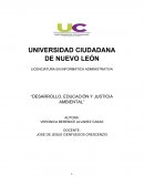 Desarrollo, educación y justicia ambiental
