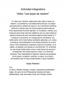 Fisica 2 etapa 1 actividad integradora (video las leyes de newton).
