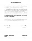 A que se debe el acta administrativa