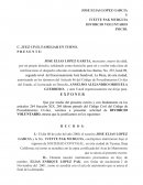 Ejemplo de una Demanda divorcio voluntario