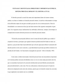 Similitudes Y Diferencias, Ventajas Y Desventajas Del Sistema Procesal Romano Actual PDF Descargar