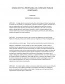CÓDIGO DE ÉTICA PROFESIONAL DEL CONTADOR PÚBLICO VENEZOLANO