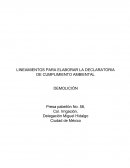 LOS GRANDES LINEAMIENTOS PARA ELABORAR LA DECLARATORIA DE CUMPLIMIENTO AMBIENTAL