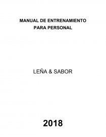 Ejemplo de un Manual de entrenamiento - Restaurante. Página 1