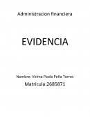 Administracion financiera Evidencia
