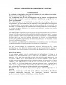 CARBOHIDRATOS: MÉTODOS PARA IDENTIFICAR CARBOHIDRATOS Y PROTEÍNAS