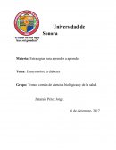 Estrategias para aprender a aprender Tema: Ensayo sobre la diabetes