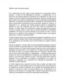 Reflexión sobre la práctica docente. En la elaboración del plan clase