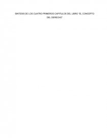 SINTESIS DE LOS CUATRO PRIMEROS CAPITULOS DEL LIBRO “EL CONCEPTO DEL DERECHO” ¿QUÉ ES DERECHO?. Página 1