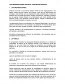 Las organizaciones sociales, conceptos basicos LAS ORGANIZACIONES: