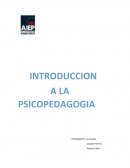 INTRODUCCION A LA PSICOPEDAGOGIA